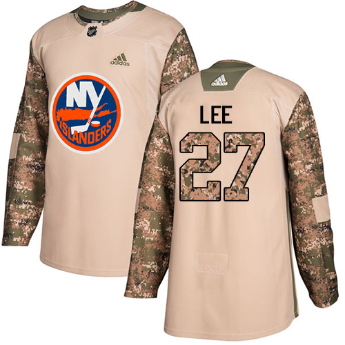 Adidas Islanders #27 Anders Lee Camo Authentic Veterans Day Stitched NHL Jersey